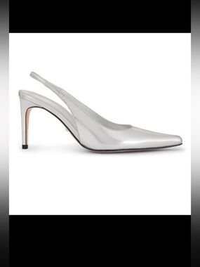 RAYE Bobby pumps shoes Silver metallic Slingbacks high Heels Revolve 6.5
